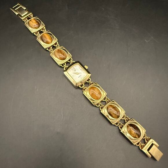 Brighton Tiger’s Eye Gold Quartz Wristwatch Watch Mother Of Pearl Dial BTV015TIG main image 6